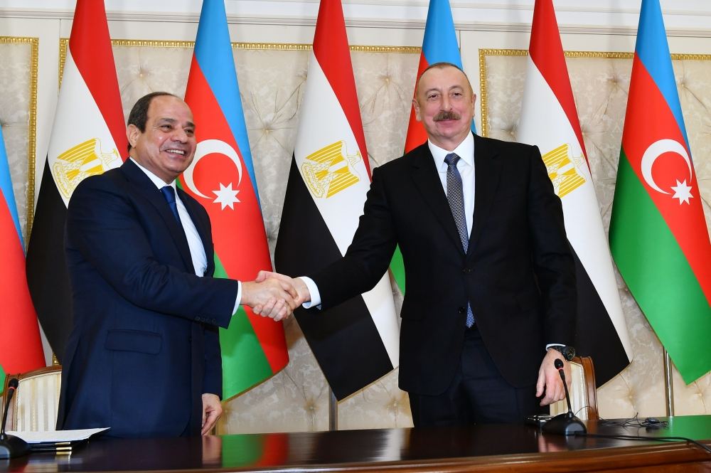 Azərbaycan və Misir prezidentləri mətbuata bəyanatlarla çıxış ediblər (FOTO/VİDEO) (YENİLƏNİB)
