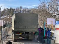 Rusiya sülhməramlılarına aid 1 avtomobil Laçın yolundan keçib (FOTO)
