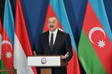 Prezident İlham Əliyev və Macarıstanın Baş naziri mətbuata bəyanatlarla çıxış ediblər (FOTO/VİDEO)