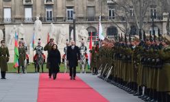 Budapeştdə Azərbaycan Prezidenti İlham Əliyevin rəsmi qarşılanma mərasimi olub (FOTO/VİDEO)