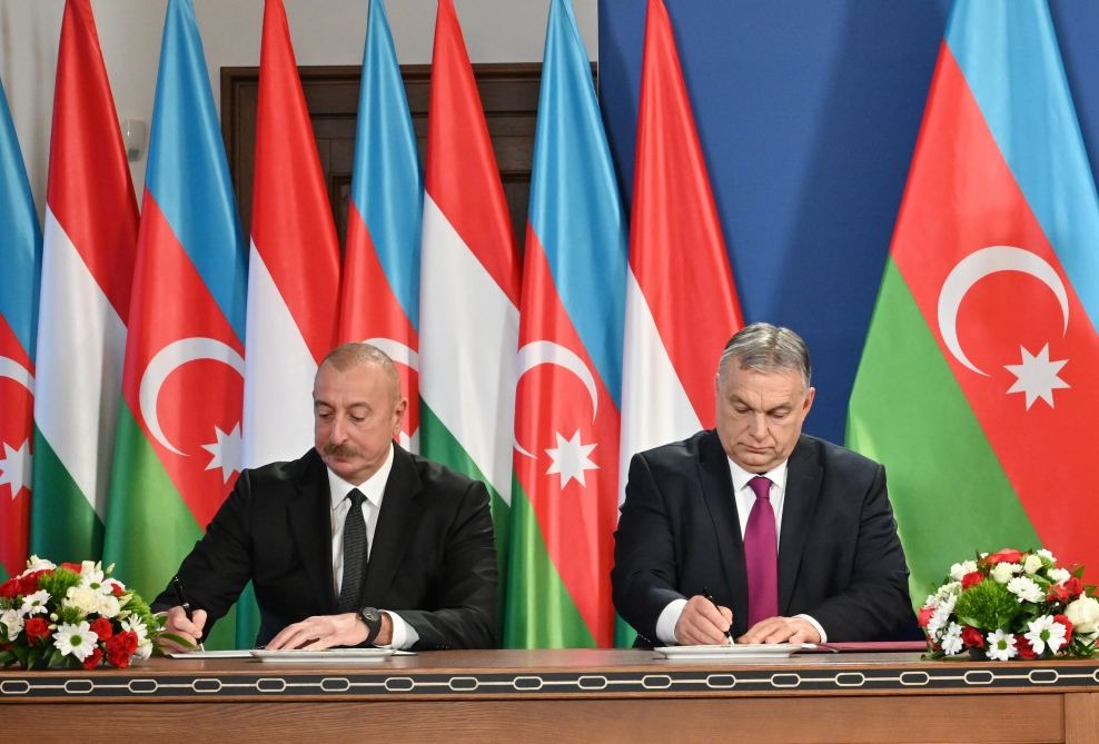 Budapeştdə Azərbaycan-Macarıstan sənədləri imzalanıb (FOTO/VİDEO)