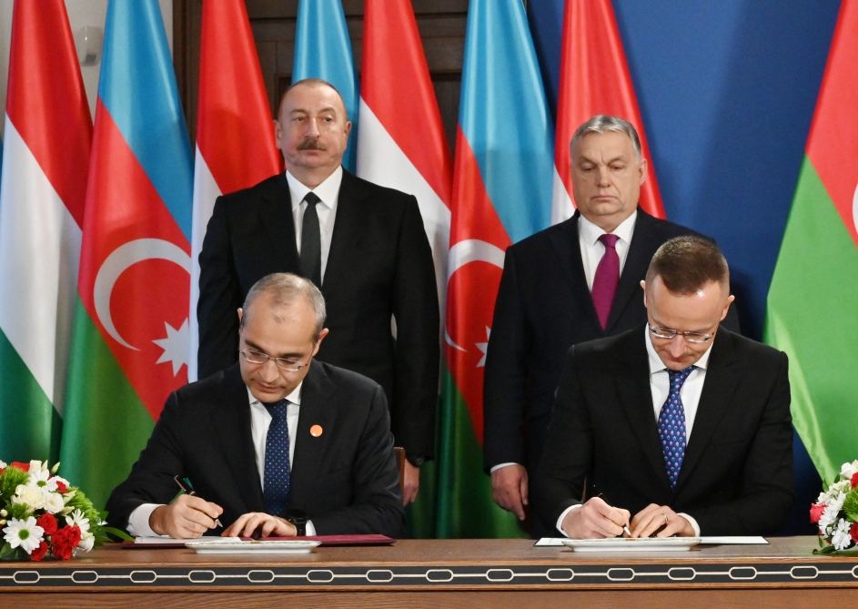 Budapeştdə Azərbaycan-Macarıstan sənədləri imzalanıb (FOTO/VİDEO)