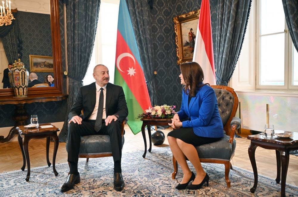Prezident İlham Əliyevin Macarıstan Prezidenti Katalin Novak ilə təkbətək görüşü olub (FOTO/VİDEO) (YENİLƏNİB)