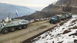 Laçın yolundan sülhməramlılara məxsus daha 14 maşın keçib (FOTO)