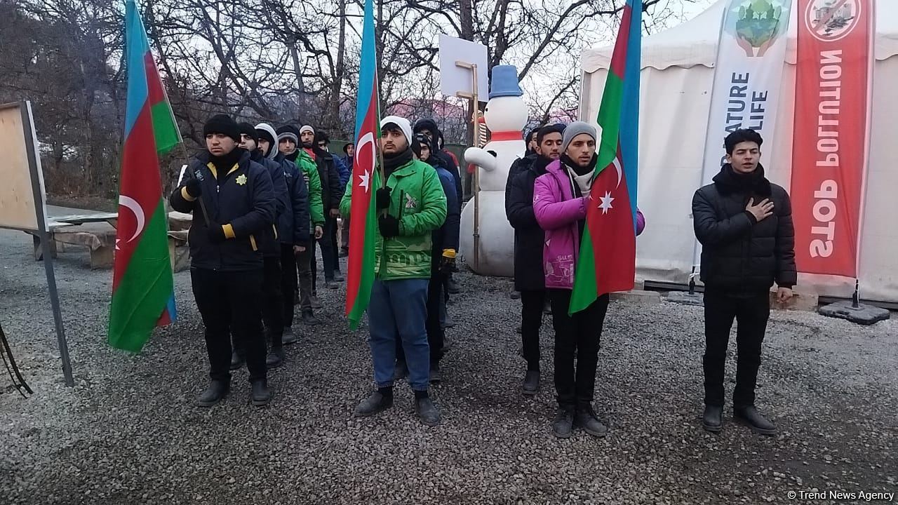 Laçın-Xankəndi yolunda etirazlar 53 gündür davam edir (FOTO)