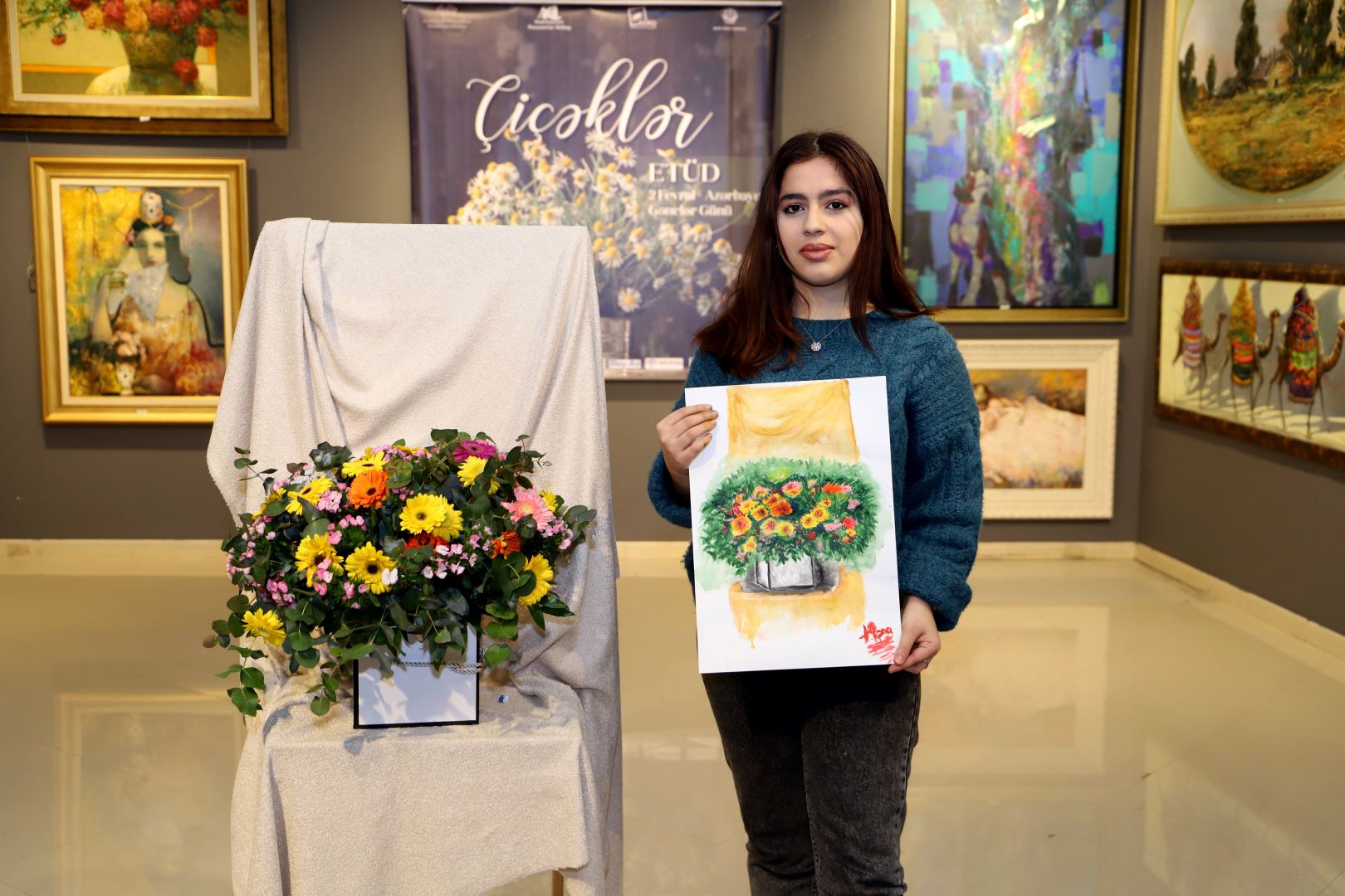 Gənclər Gününə həsr olunan “Çiçəklər” etüdü (FOTO)