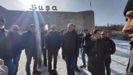 Beynəlxalq səyahətçilər Şuşa qalasında olublar (FOTO)