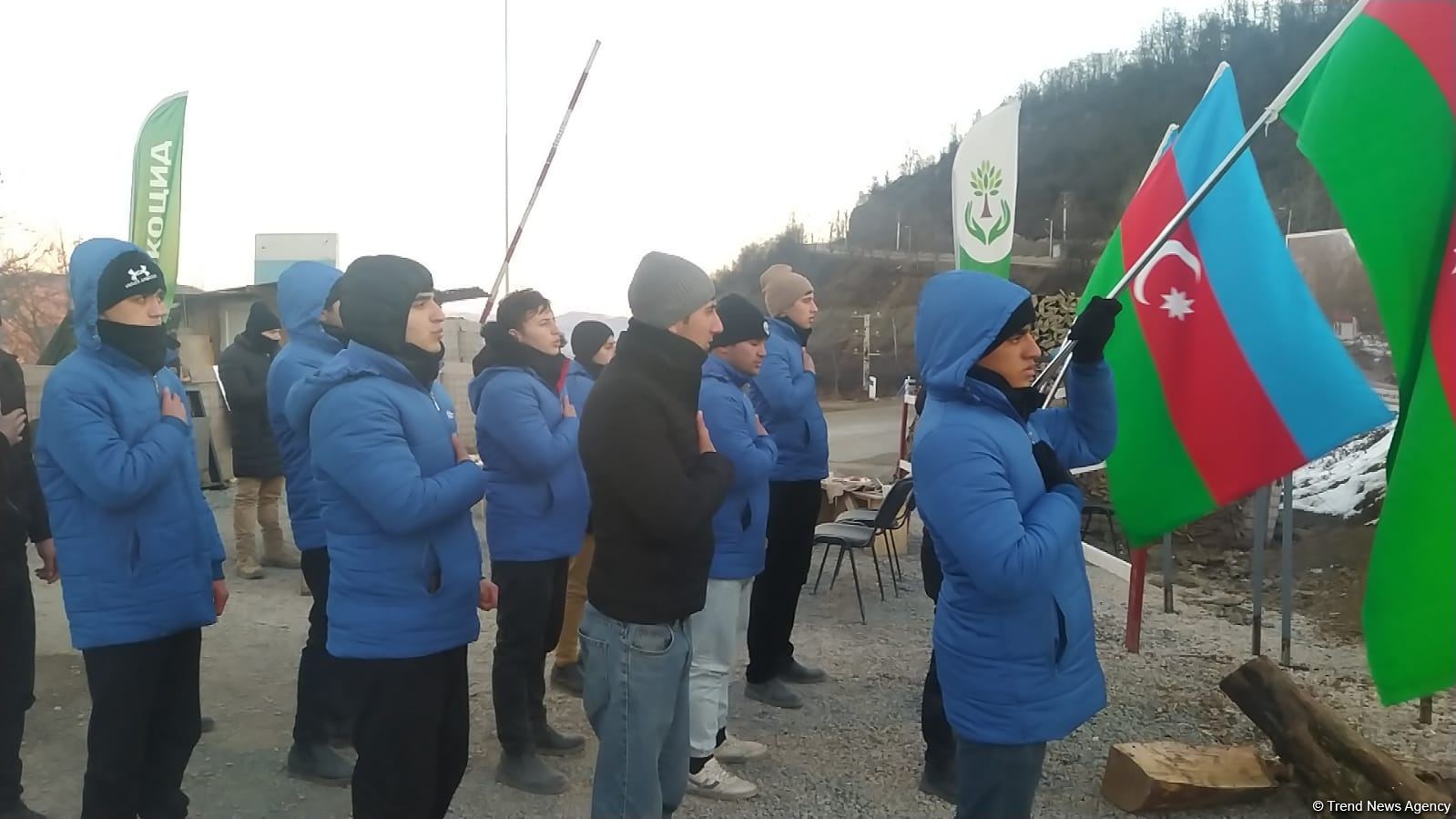 Laçın-Xankəndi yolunda etirazlar 55 gündür davam edir (FOTO)