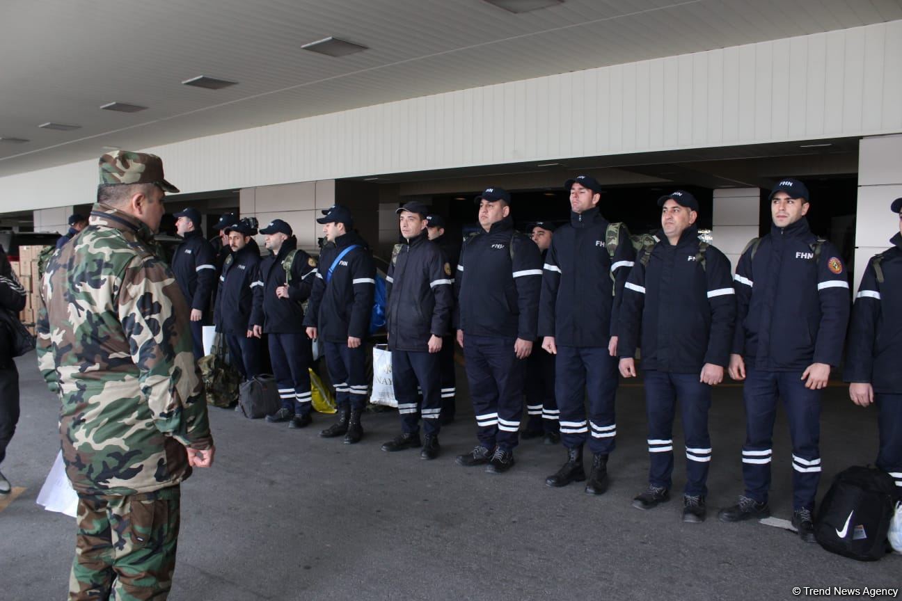 FHN xilasetmə qüvvələri Türkiyəyə yola salınır (FOTO)