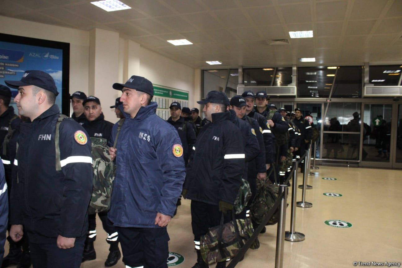 FHN xilasetmə qüvvələri Türkiyəyə yola salınır (FOTO)
