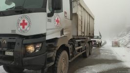BQXK-ya məxsus avtomobillər Laçın yolundan keçib (FOTO)