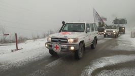 BQXK-ya məxsus avtomobillər Laçın yolundan keçib (FOTO)