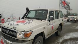 BQXK-ya məxsus avtomobillər Laçın yolundan keçib (FOTO)