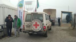 BQXK-ya məxsus avtomobillər Laçın yolundan keçib (FOTO)