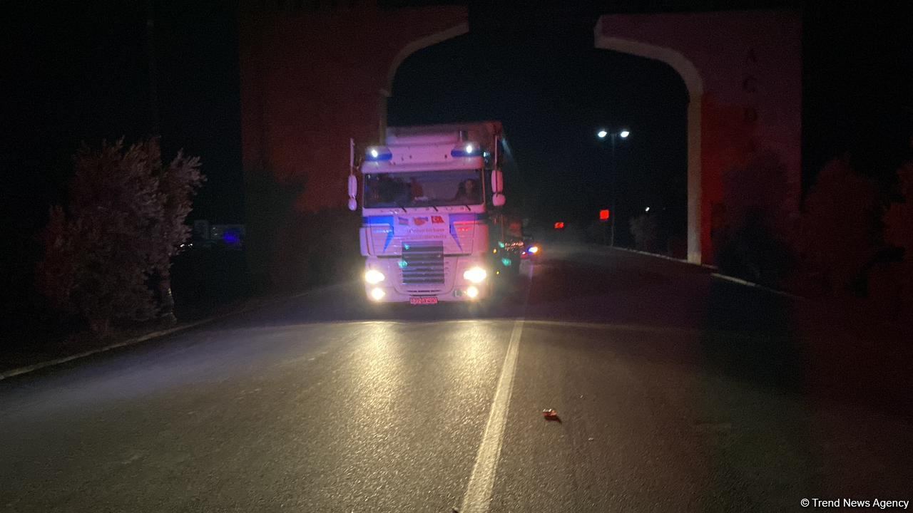 Növbəti yardım TIRı Ağdamdan birbaşa Türkiyəyə yola düşüb (FOTO/VİDEO)