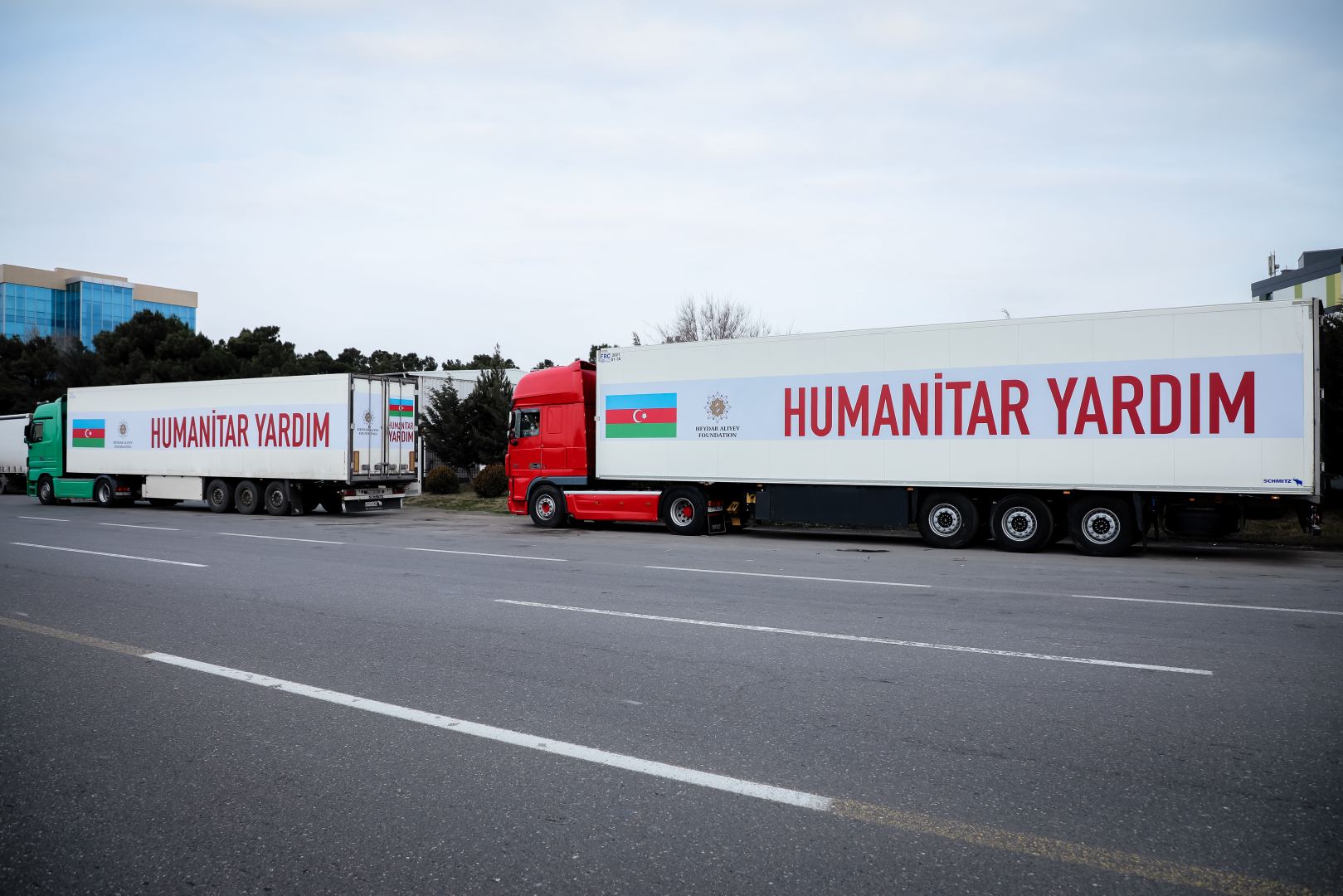 Heydər Əliyev Fondunun dəstəyi ilə toplanan humanitar yardım Türkiyəyə yola salınıb (FOTO)