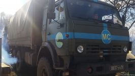 Sülhməramlılara məxsus 15 avtomobil Laçın yolundan maneəsiz keçid edib (FOTO)