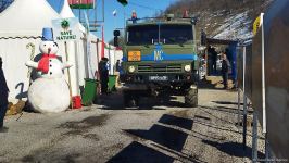 Sülhməramlılara aid 28 avtomobili Laçın yolundan keçib (FOTO)