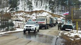 Sülhməramlılara aid 18 avtomobil Laçın yolundan keçib (FOTO)