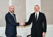 Prezident İlham Əliyevin Münxendə Avropa İttifaqı Şurasının Prezidenti ilə görüşü olub (FOTO) (YENİLƏNİB)