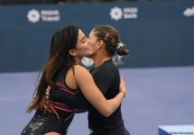 Milli Gimnastika Arenasında batut gimnastikası üzrə Dünya Kuboku iştirakçılarının podium məşqləri keçirilir (FOTOREPORTAJ)