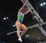 Milli Gimnastika Arenasında batut gimnastikası üzrə Dünya Kuboku iştirakçılarının podium məşqləri keçirilir (FOTOREPORTAJ)