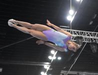 Milli Gimnastika Arenasında batut gimnastikası üzrə Dünya Kuboku iştirakçılarının podium məşqləri keçirilir (FOTOREPORTAJ)
