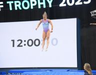 Milli Gimnastika Arenasında batut gimnastikası üzrə Dünya Kuboku iştirakçılarının podium məşqləri keçirilir (FOTOREPORTAJ)