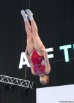 Milli Gimnastika Arenasında batut gimnastikası üzrə Dünya Kuboku iştirakçılarının podium məşqləri keçirilir (FOTOREPORTAJ)