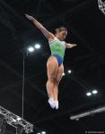 Milli Gimnastika Arenasında batut gimnastikası üzrə Dünya Kuboku iştirakçılarının podium məşqləri keçirilir (FOTOREPORTAJ)