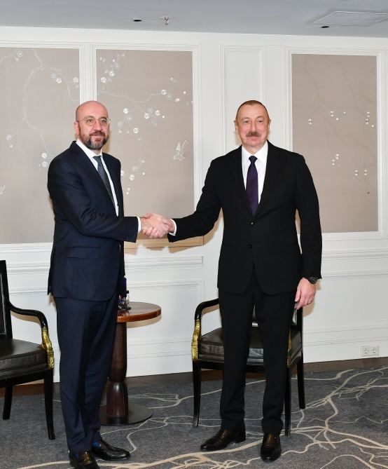 Prezident İlham Əliyevin Münxendə Avropa İttifaqı Şurasının Prezidenti ilə görüşü olub (FOTO) (YENİLƏNİB)