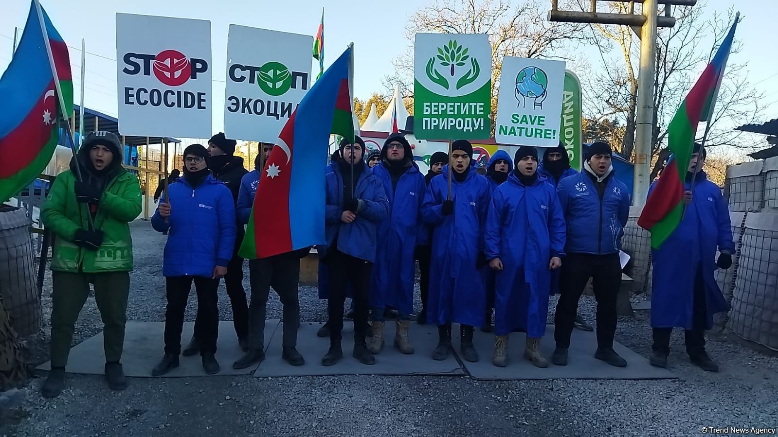 Laçın-Xankəndi yolunda etirazlar 68 gündür davam edir (FOTO)