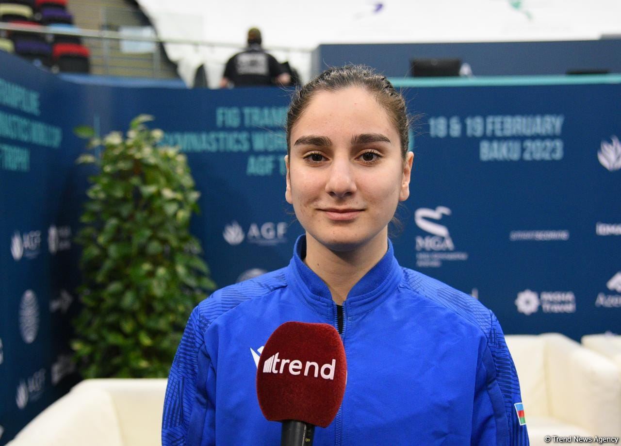 Yeni yarış mövsümünün uğurlu başlamasından şadam - Batut üzrə dünya kubokunun bürünc mükafatçısı Selcan Mahsudova