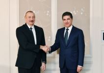 Prezident İlham Əliyevin Münxendə İraq Kürdüstan Regional Hökumətinin başçısı ilə görüşü olub (FOTO) (YENİLƏNİB)