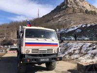 Sülhməramlıların 30 avtomobilinin Laçın yolundan maneəsiz keçidinə şərait yaradılıb (FOTO)
