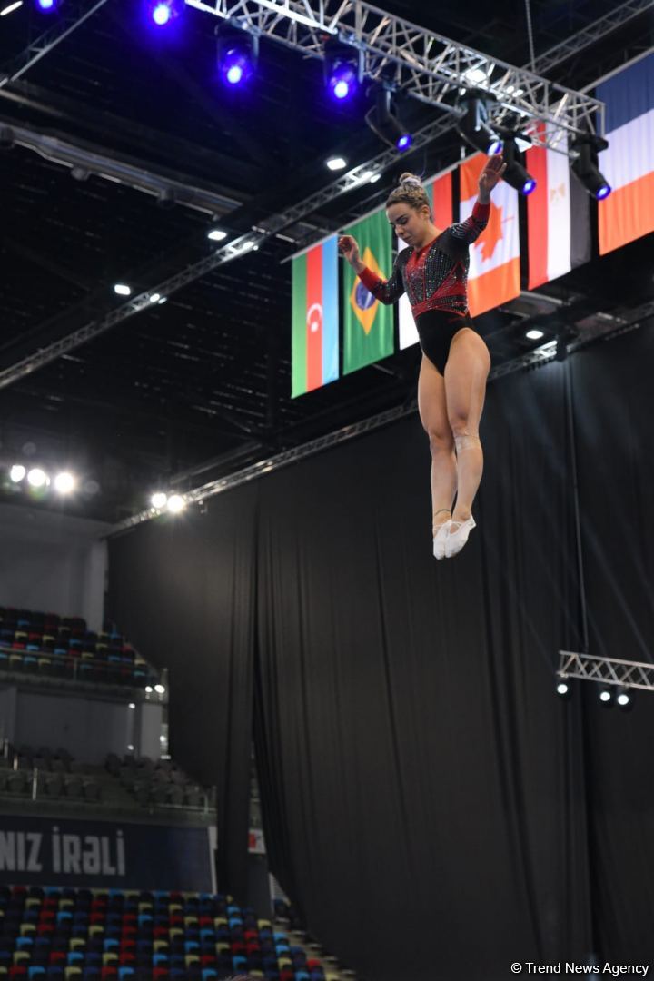 Bakıda Batut gimnastikası üzrə dünya kubokunun final mərhələsinə start verilib (FOTO)