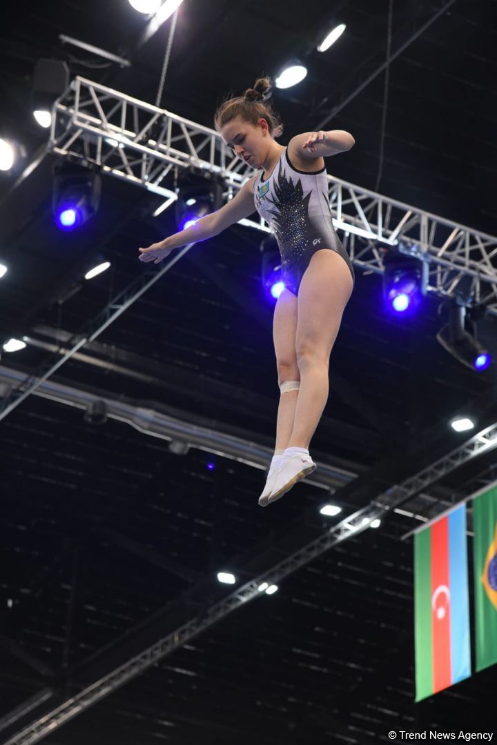 Bakıda Batut gimnastikası üzrə dünya kubokunun final mərhələsinə start verilib (FOTO)