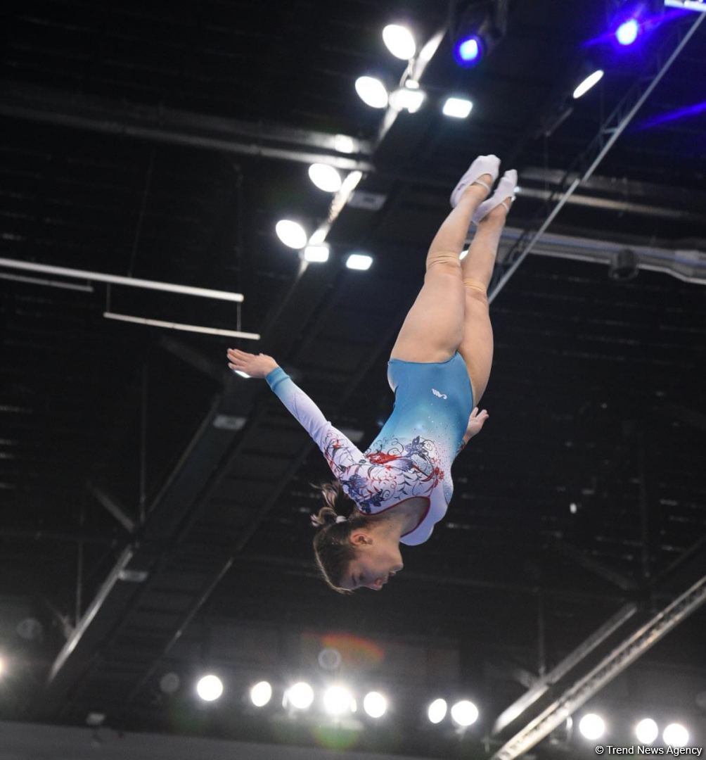 Bakıda Batut gimnastikası üzrə dünya kubokunun final mərhələsinə start verilib (FOTO)
