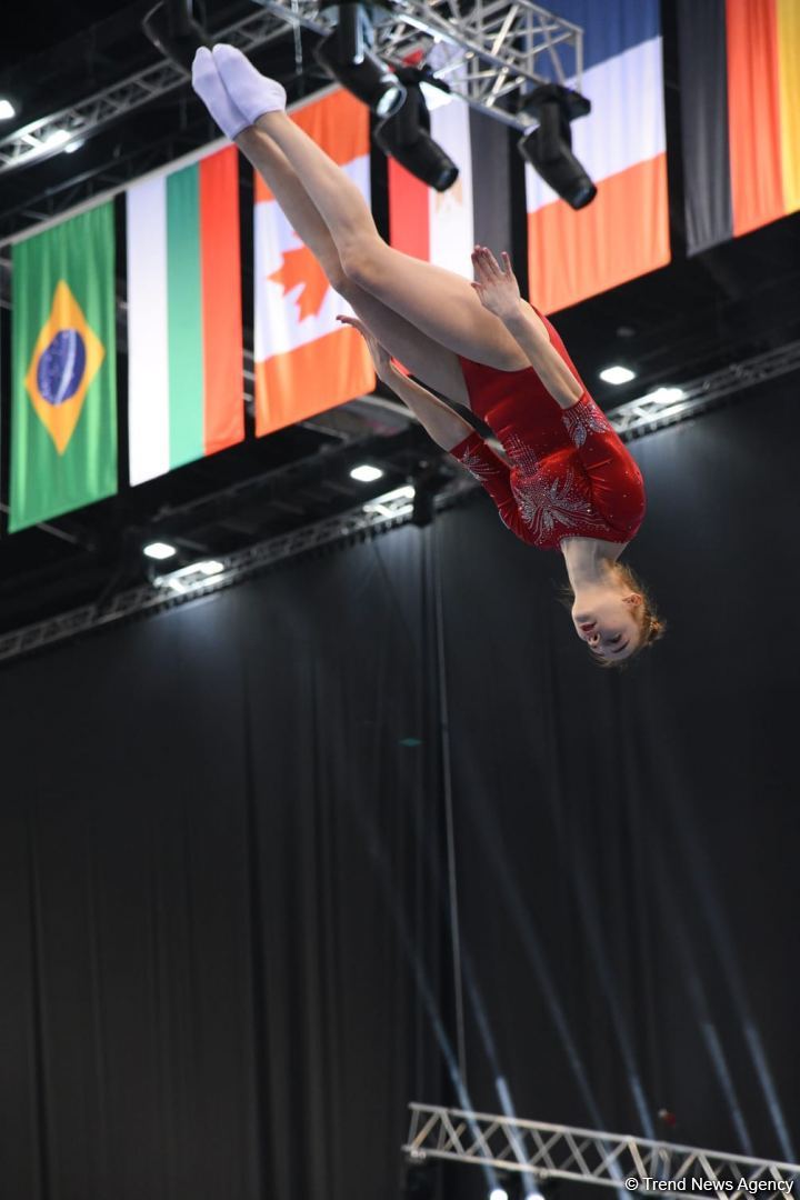 Bakıda Batut gimnastikası üzrə dünya kubokunun final mərhələsinə start verilib (FOTO)