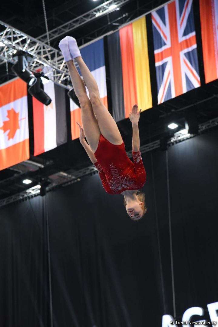 Bakıda Batut gimnastikası üzrə dünya kubokunun final mərhələsinə start verilib (FOTO)