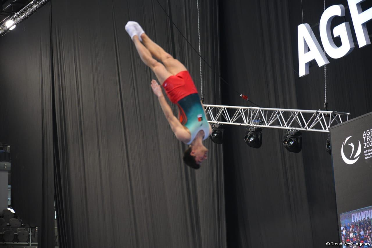 Bakıda Batut gimnastikası üzrə dünya kubokunun final gününə start verilib (FOTO)