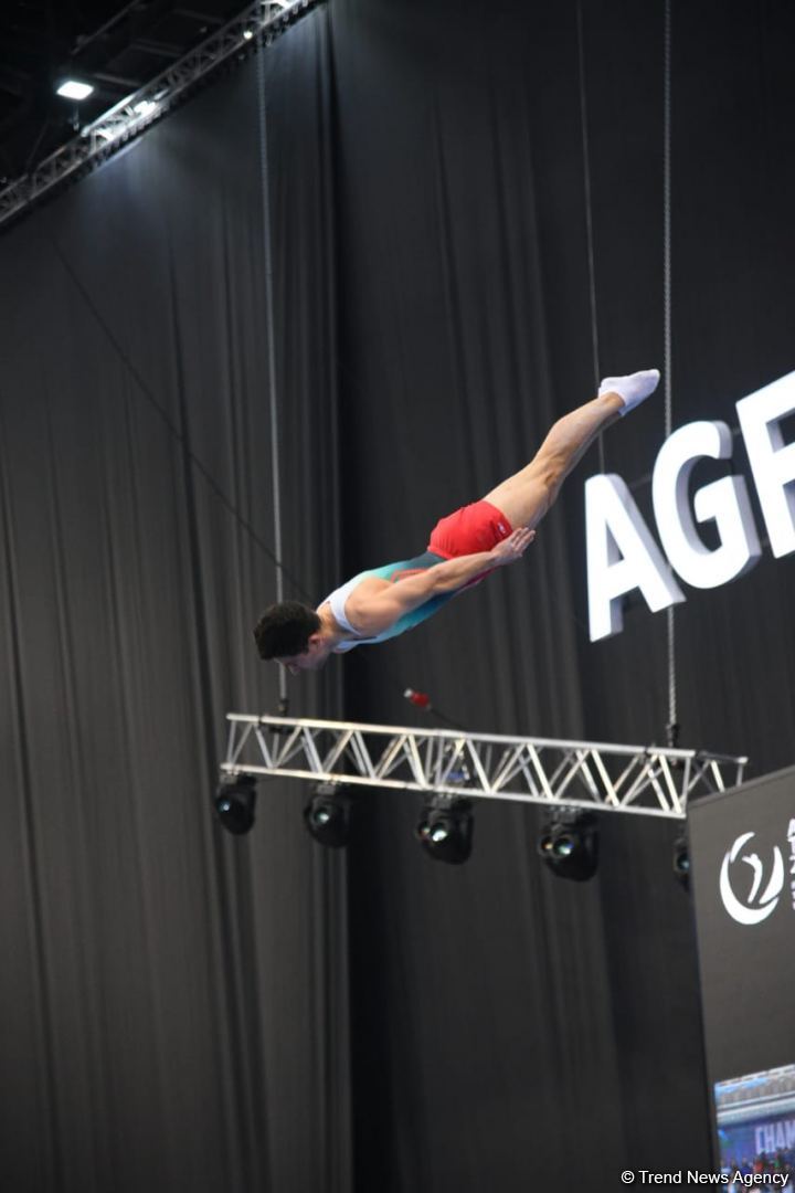 Bakıda Batut gimnastikası üzrə dünya kubokunun final gününə start verilib (FOTO)