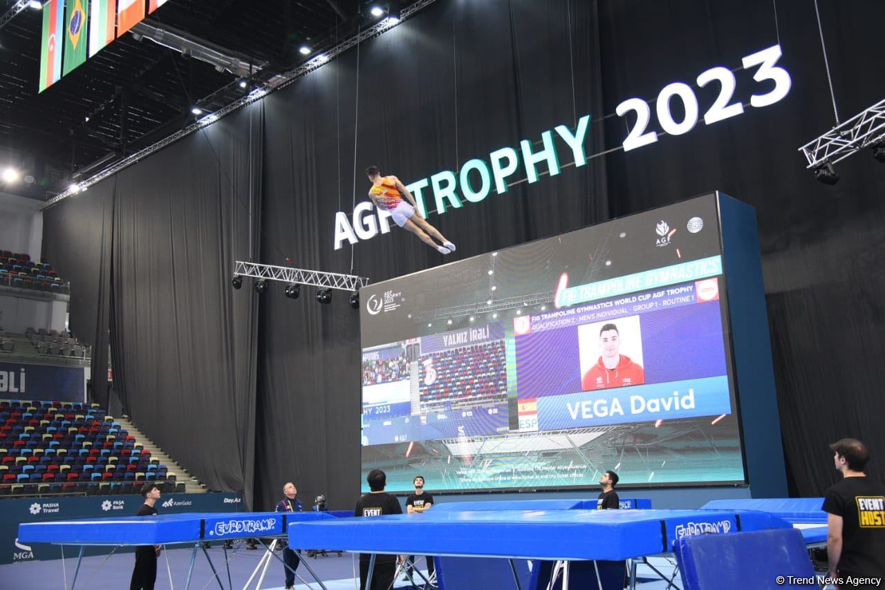 Bakıda Batut gimnastikası üzrə dünya kubokunun final gününə start verilib (FOTO)