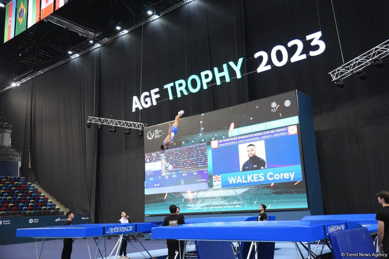 Bakıda Batut gimnastikası üzrə dünya kubokunun final gününə start verilib (FOTO)