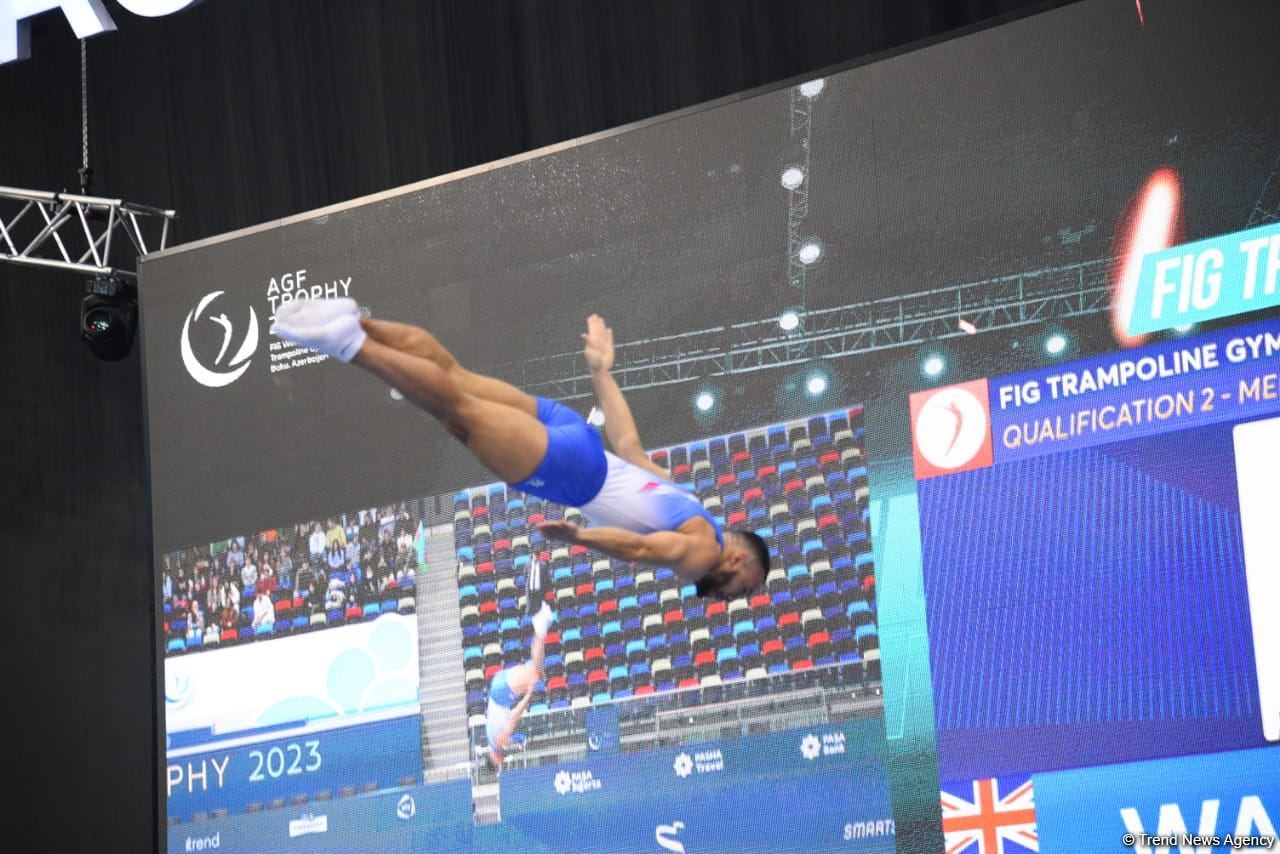 Bakıda Batut gimnastikası üzrə dünya kubokunun final gününə start verilib (FOTO)