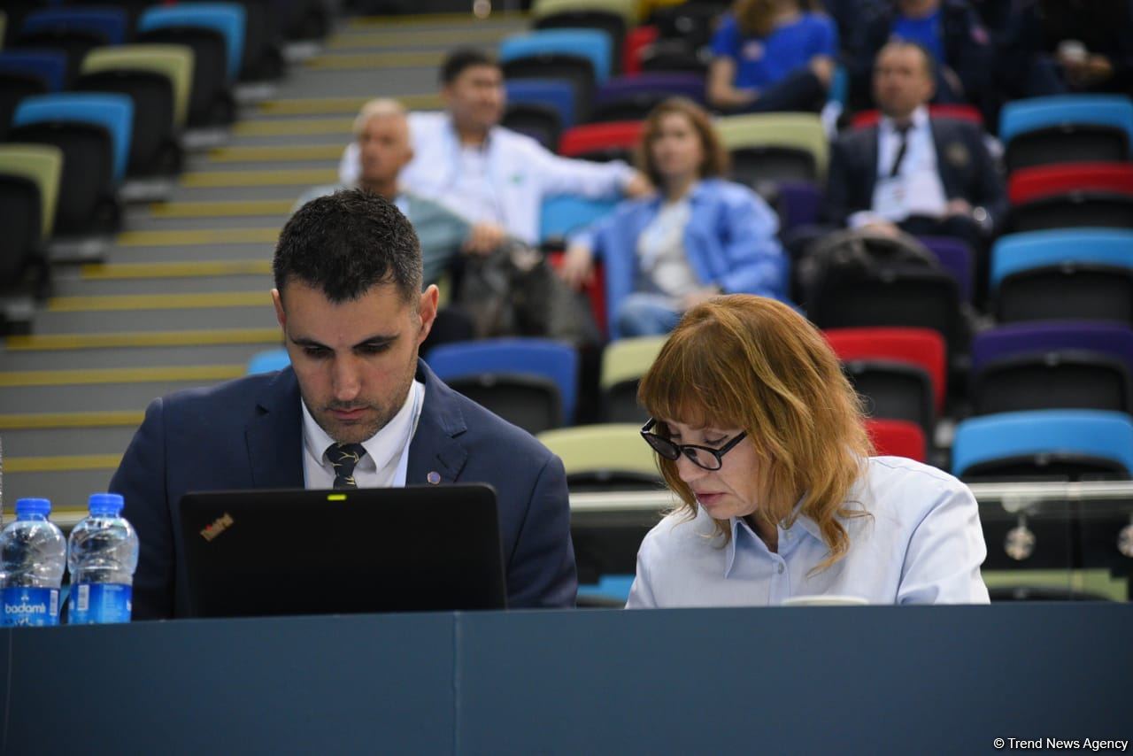 Bakıda Batut gimnastikası üzrə dünya kubokunun final gününə start verilib (FOTO)