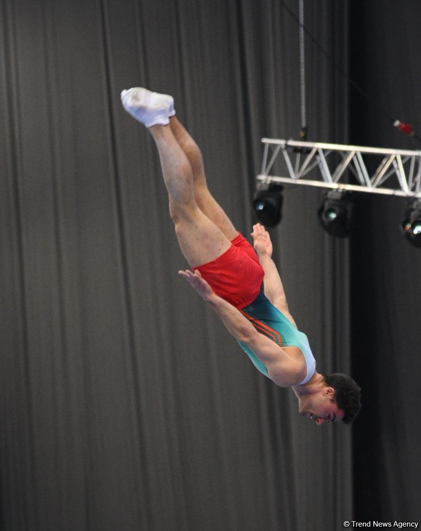 Bakıda Batut gimnastikası üzrə dünya kubokunun final gününə start verilib (FOTO)