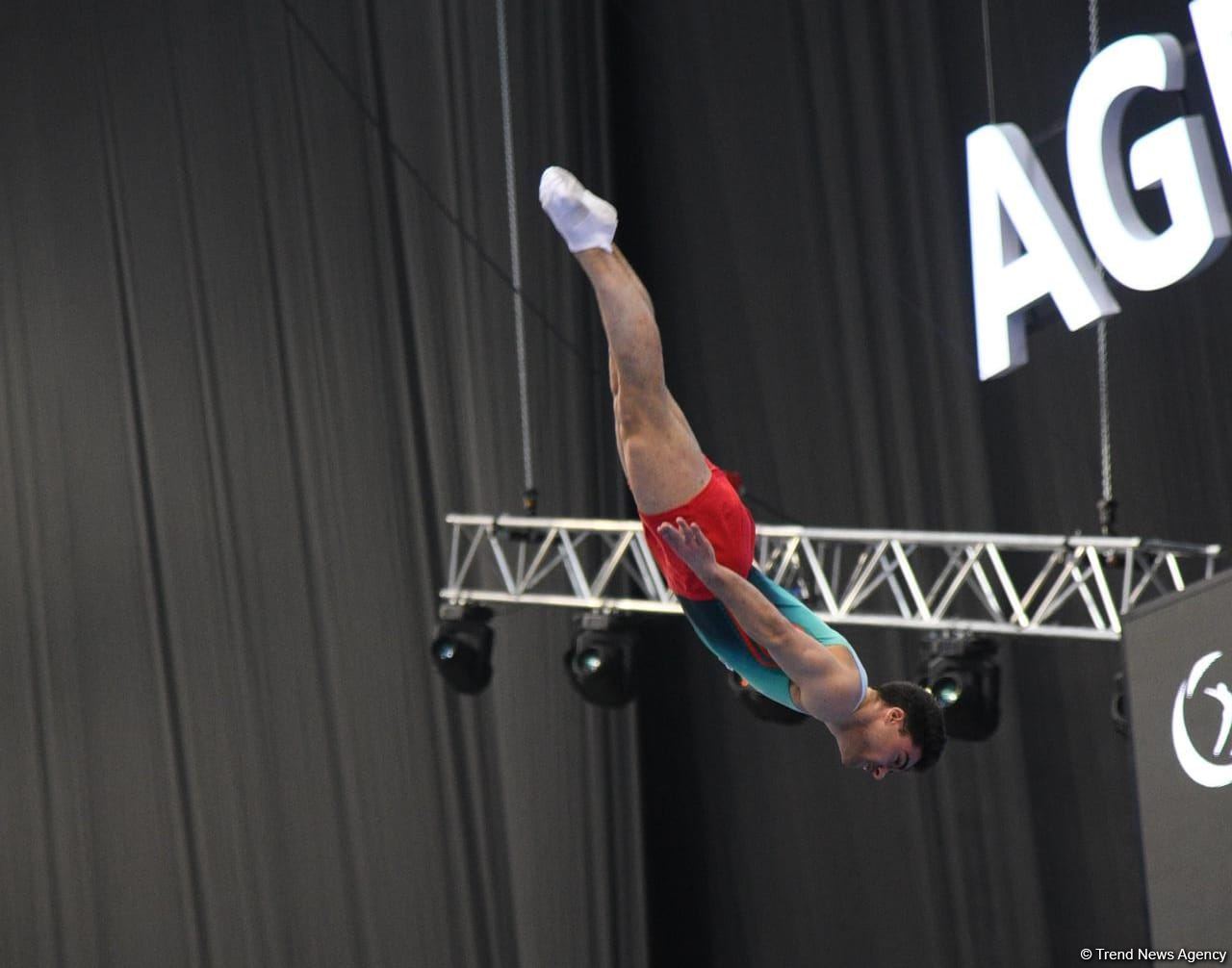 Bakıda Batut gimnastikası üzrə dünya kubokunun final gününə start verilib (FOTO)
