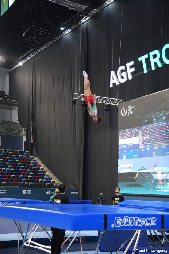 Bakıda Batut gimnastikası üzrə dünya kubokunun final gününə start verilib (FOTO)