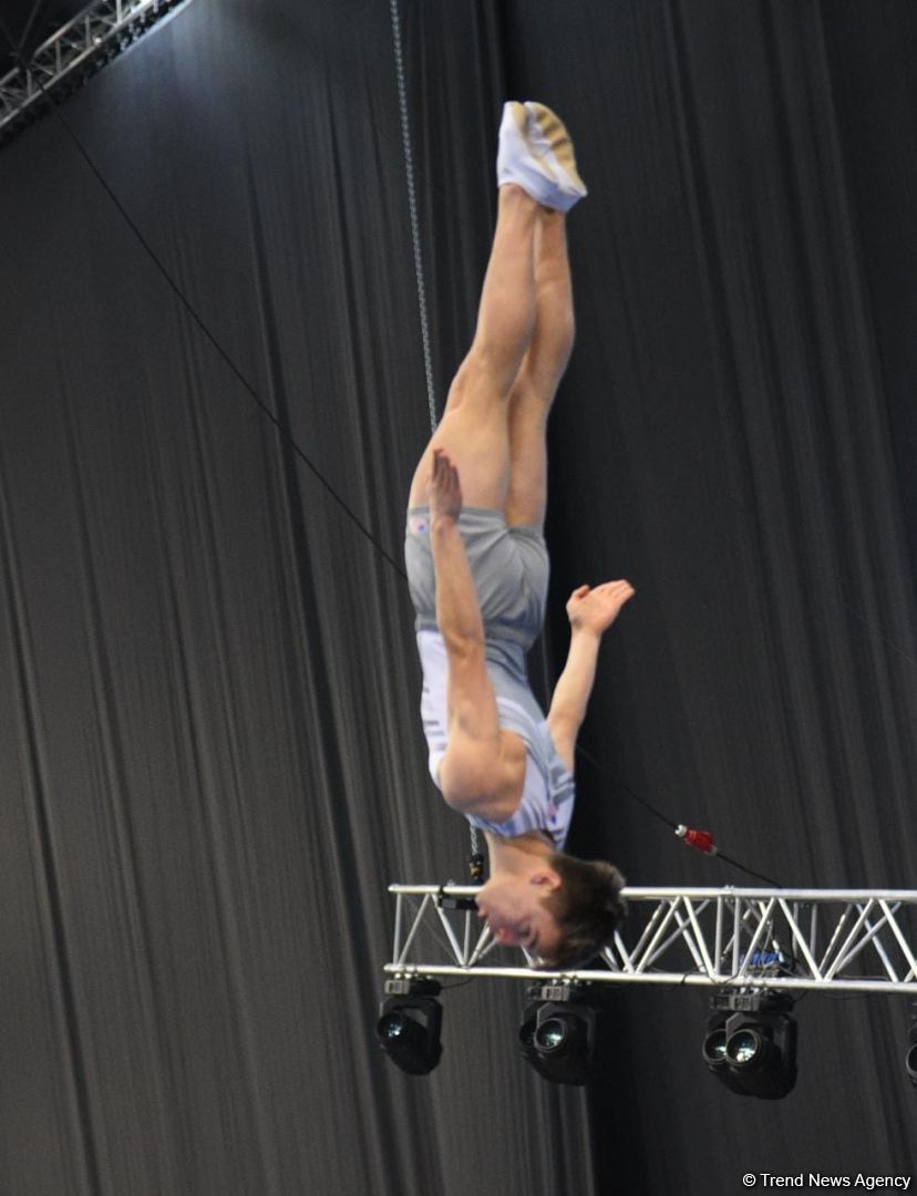 Bakıda Batut gimnastikası üzrə dünya kubokunun final gününə start verilib (FOTO)
